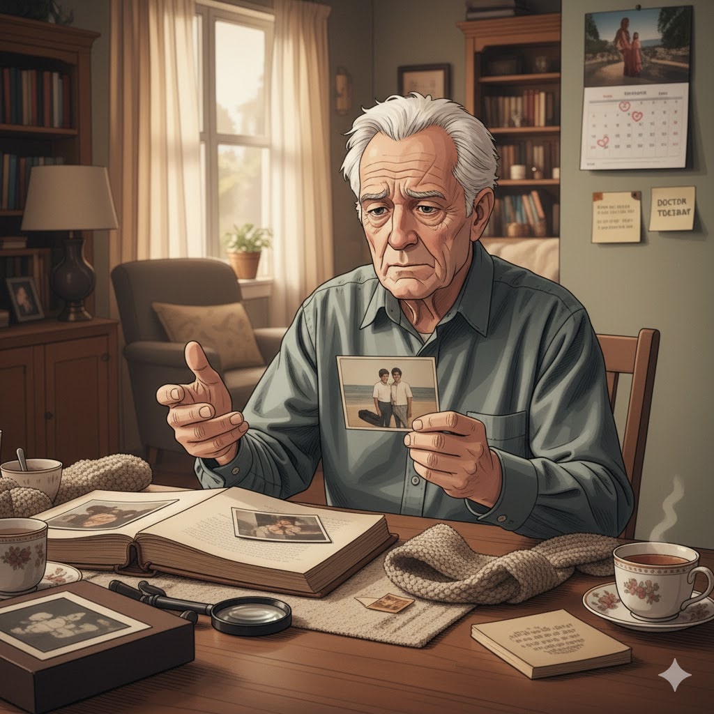 A visual representation of memory retention levels comparing healthy individuals and those in the Alzheimer's continuum.